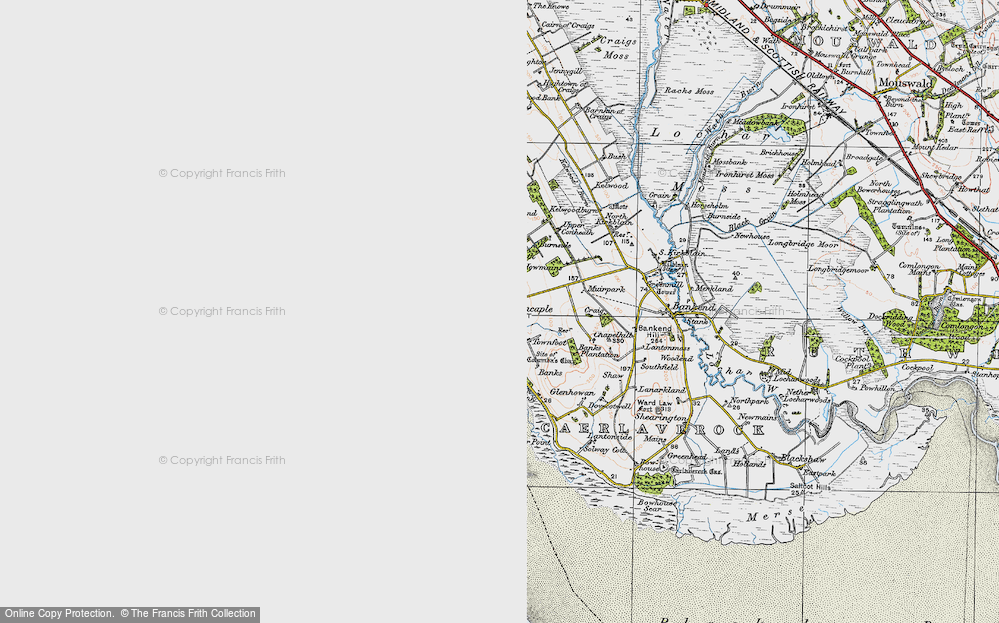 Historic Ordnance Survey Map Of Glencaple 1925