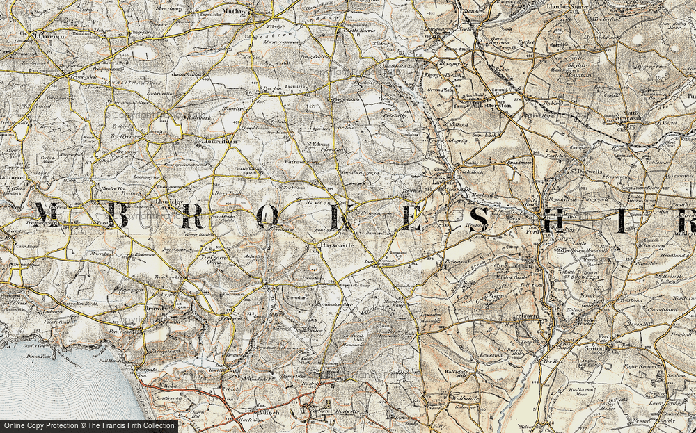 Historic Ordnance Survey Map Of Ffynnon Gron 1901 1912