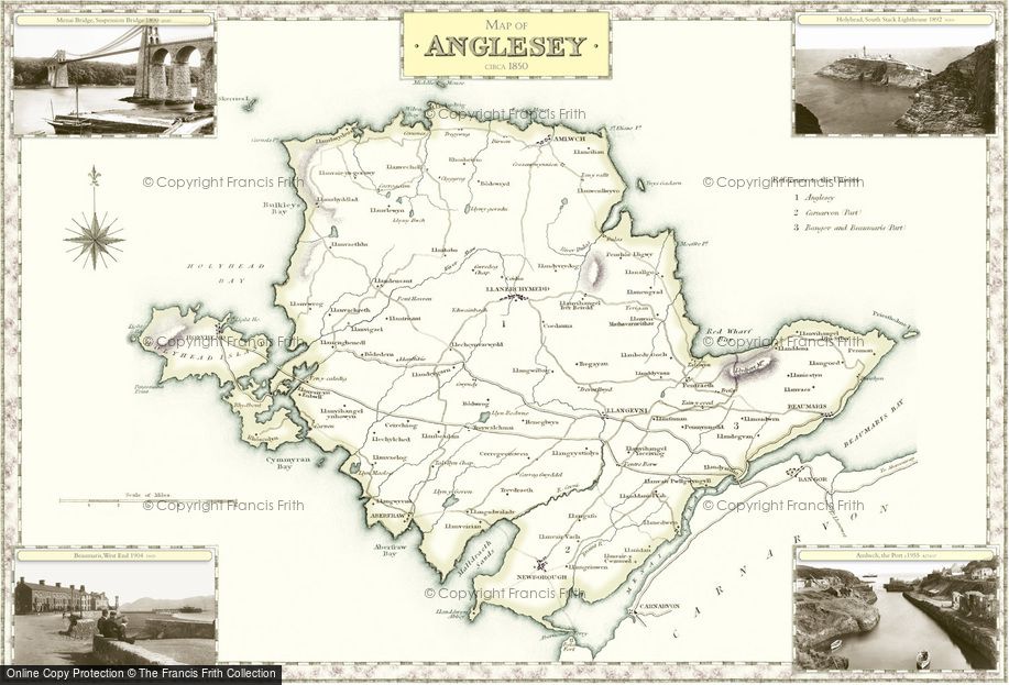 Old Map of Historic Map covering Afon Lligwy in 1840
