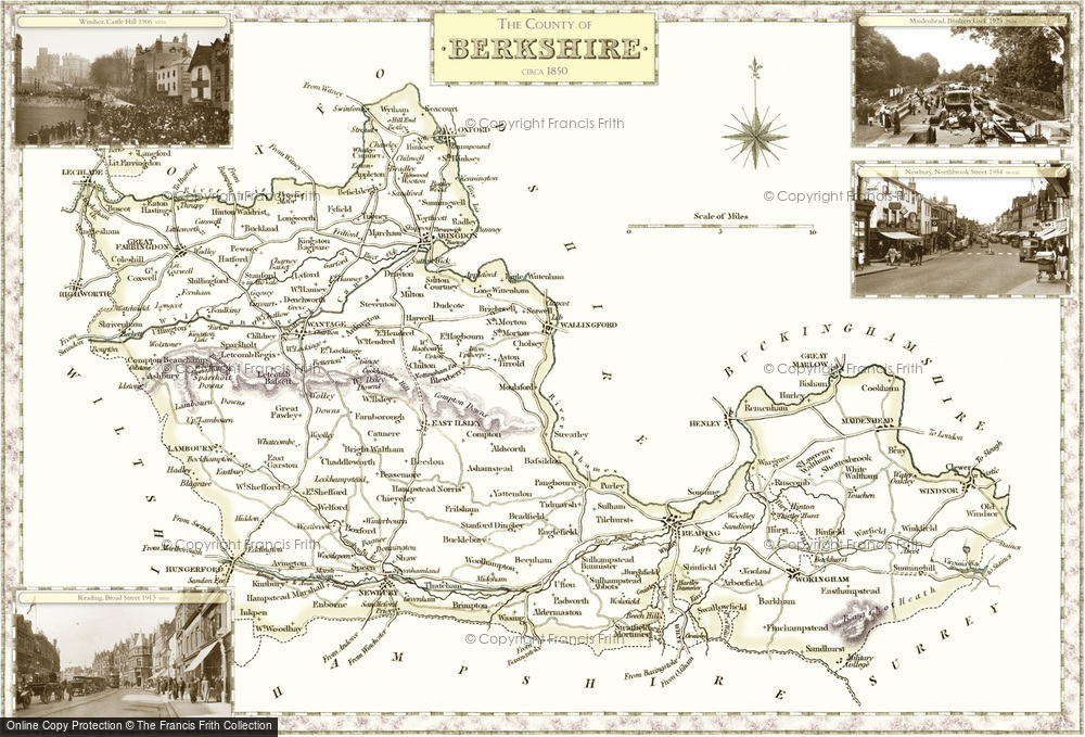 Old Map of Historic Map covering Agincourt in 1840