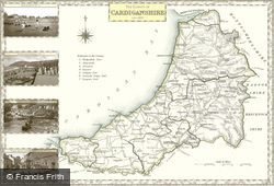 Map of Map of Cardiganshire