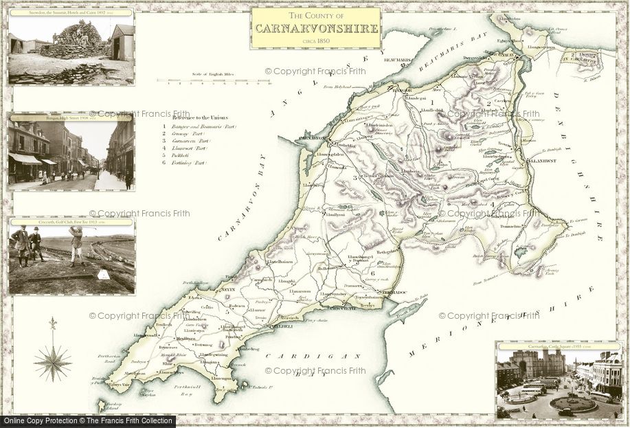 Old Map of Map of Carnarvonshire in 1840