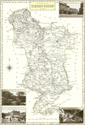 Map of Map of Derbyshire