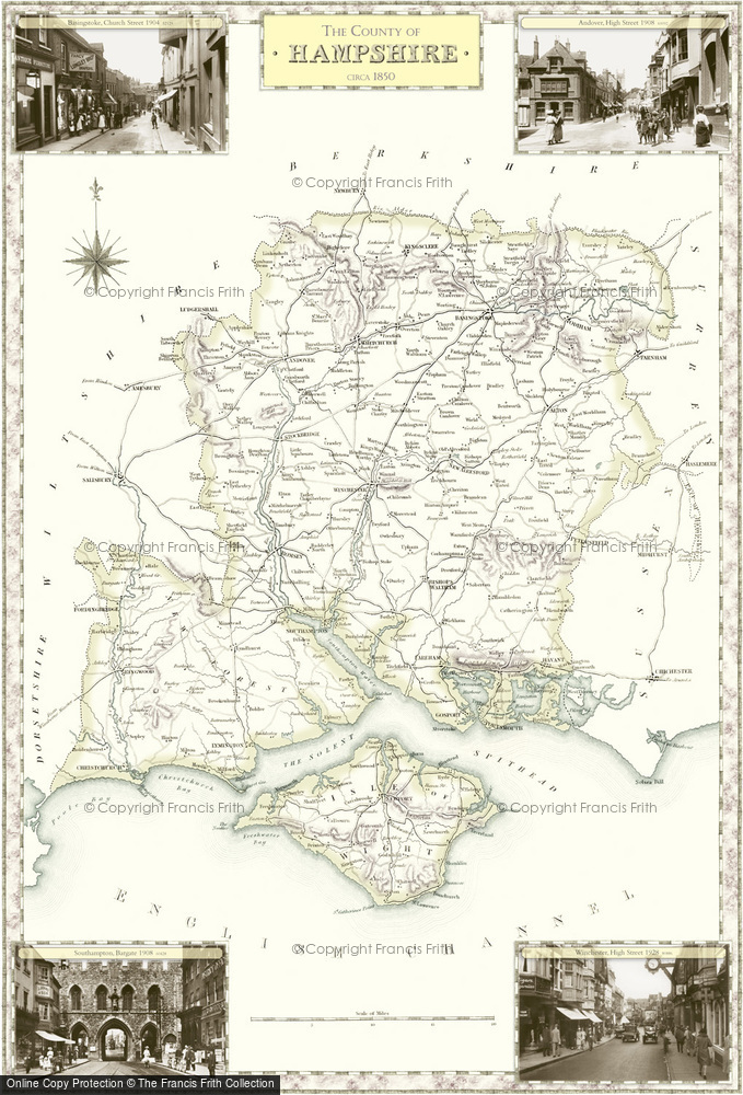Old Map of Historic Map covering Eastleigh in 1840