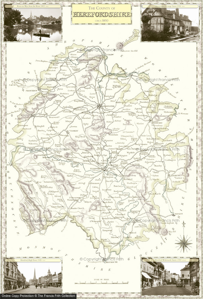 Old Map of Historic Map covering Flintsham in 1840