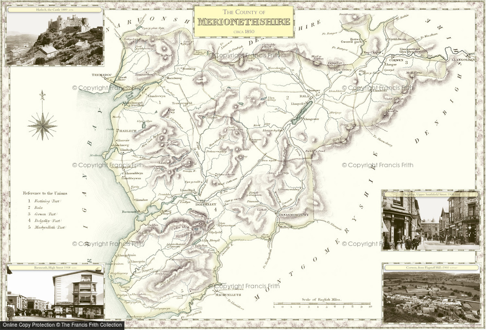 Old Map of Historic Map covering Afon Rhythallt in 1840
