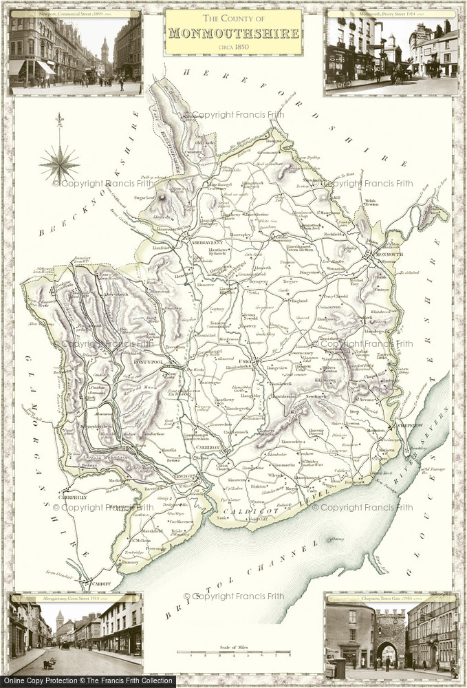 Map of Monmouthshire