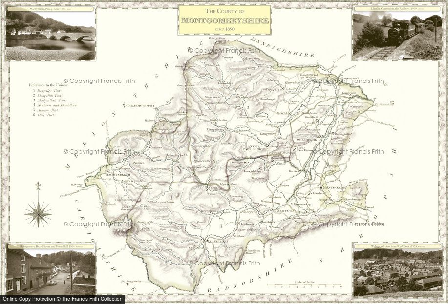 Old Map of Map of Montgomeryshire in 1840