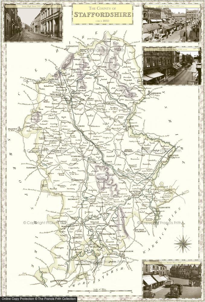 Old Map of Historic Map covering Acton Trussell in 1840