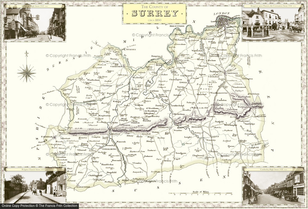Old Map of Historic Map covering Abbey Chase in 1840