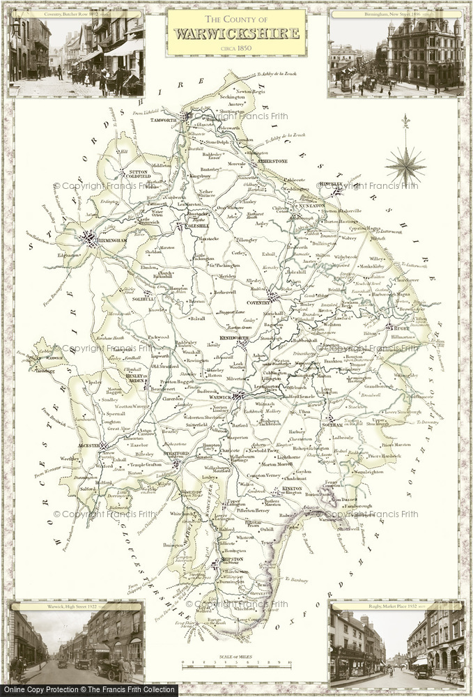 Map of Warwickshire