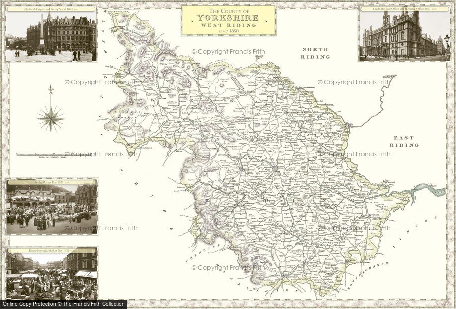 Old Map of Map of West Ridings of Yorkshire in 1840