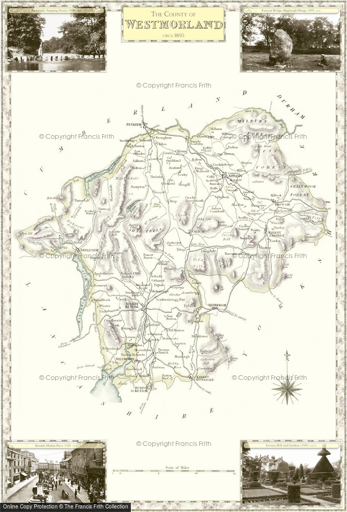 Old Map of Historic Map covering Aikbank Common in 1840