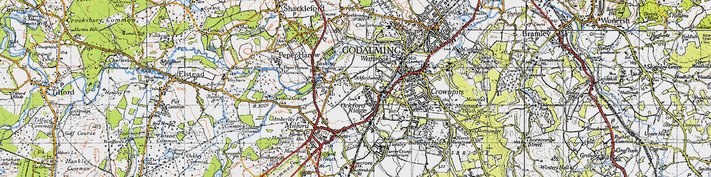 Old map of Aaron's Hill in 1940