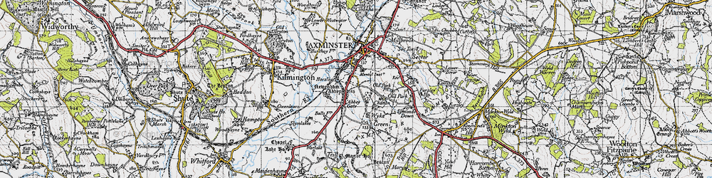 Old map of Abbey Gate in 1945