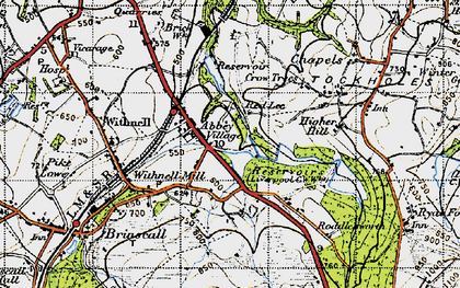 Old map of Abbey Village in 1947