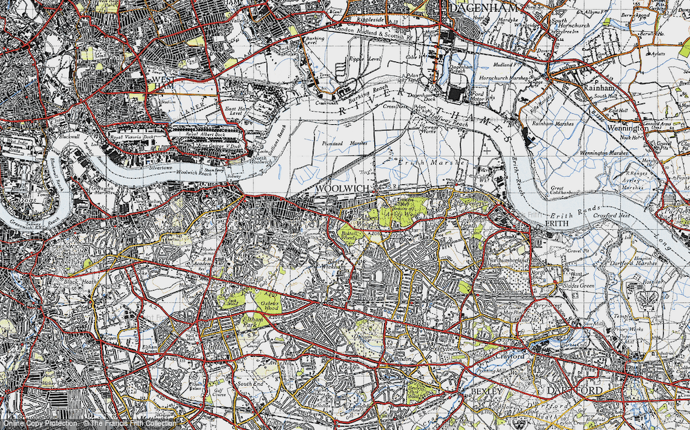 Old Map of Abbey Wood, 1946 in 1946