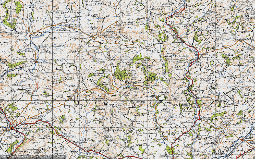 Old Map of Abbeycwmhir, 1947 in 1947
