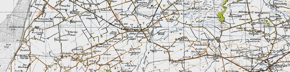 Old map of Abbeytown in 1947
