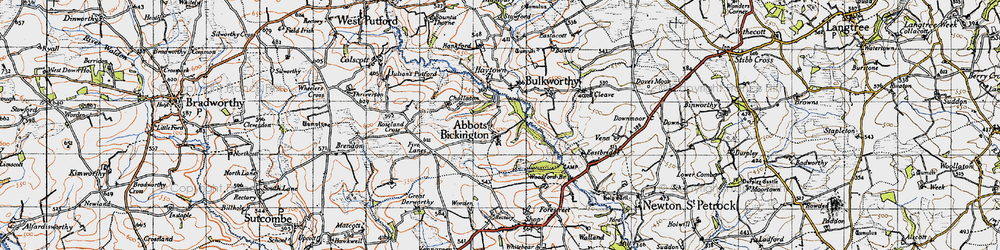 Old map of Abbots Bickington in 1946
