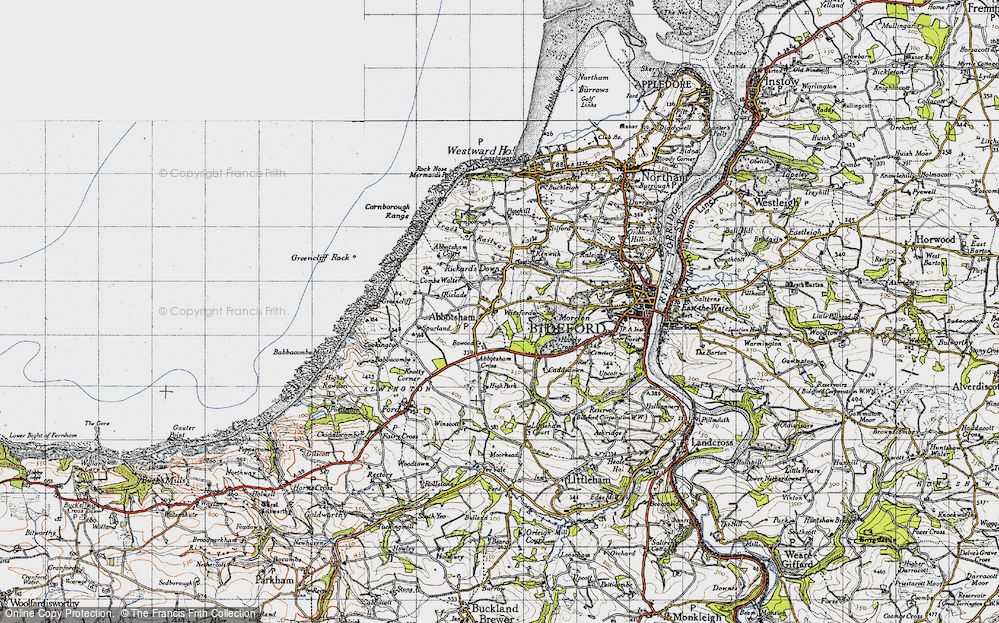 Old Map of Abbotsham, 1946 in 1946