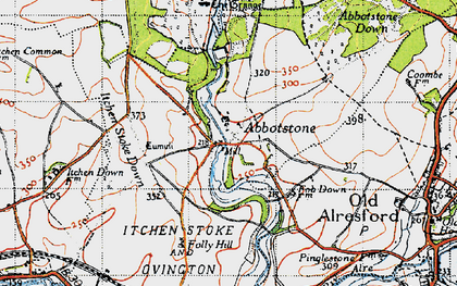 Old map of Abbotstone in 1945