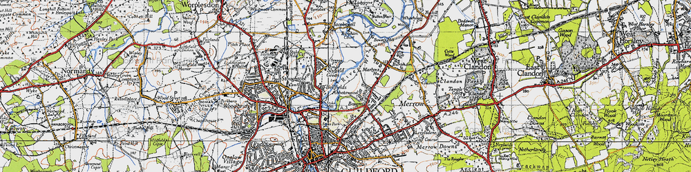 Old map of Abbotswood in 1940
