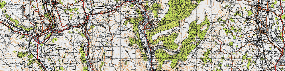 Old map of Abercarn in 1947