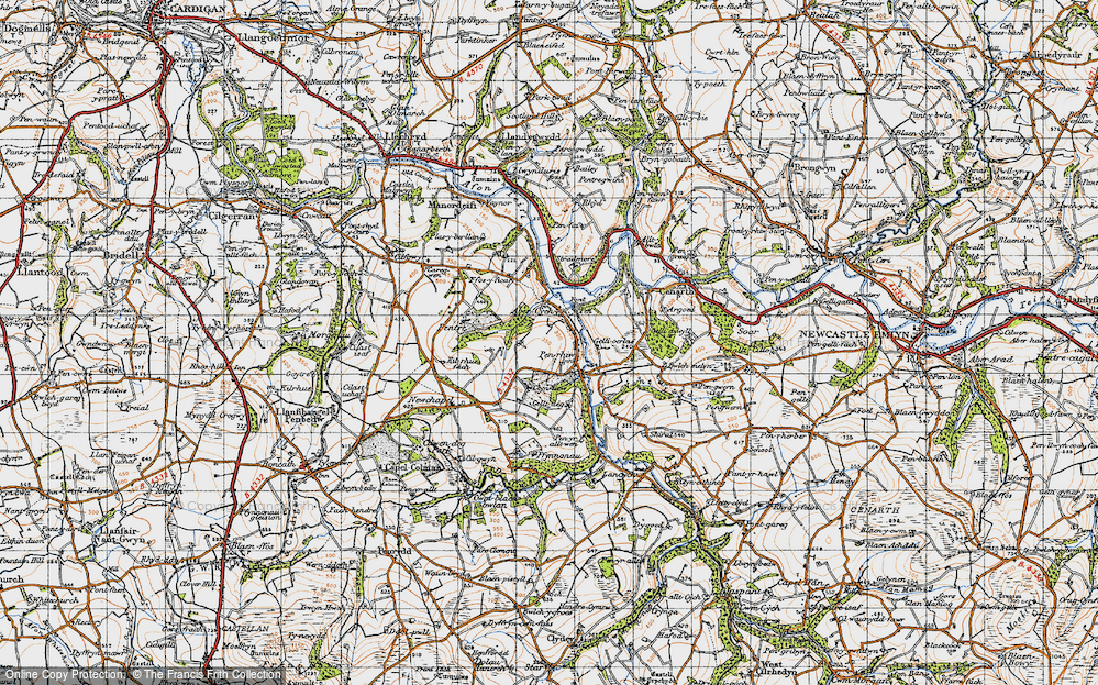 Old Map of Abercych, 1947 in 1947