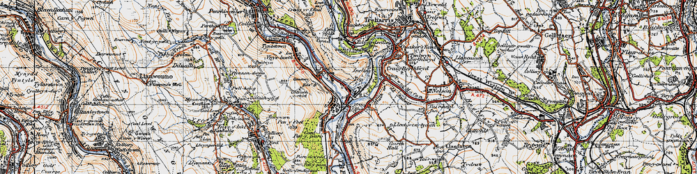 Old map of Abercynon in 1947