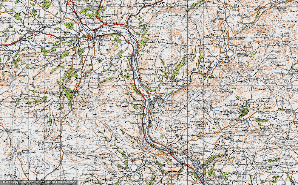 Old Map of Aberedw, 1947 in 1947
