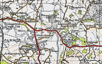 Old map of Aberffrwd in 1946