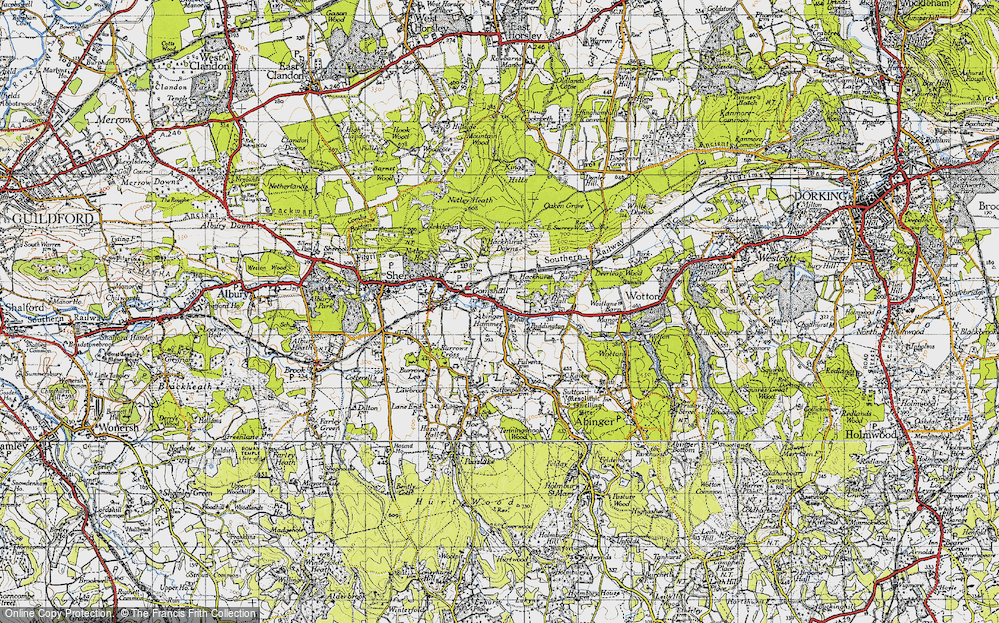 Old Map of Abinger Hammer, 1940 in 1940