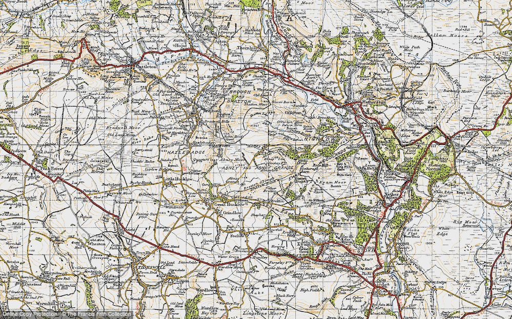 Old Map of Abney, 1947 in 1947