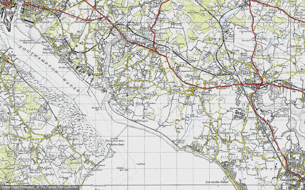 Old Map of Abshot, 1945 in 1945