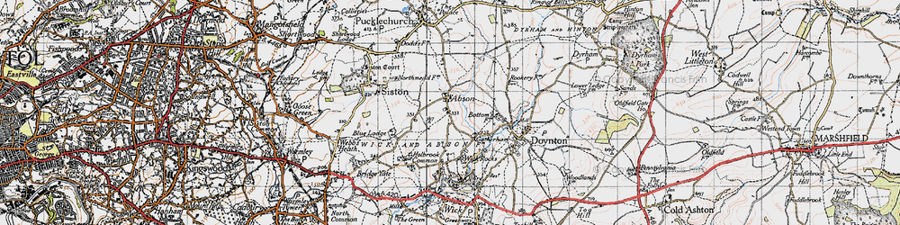 Old map of Abson in 1946