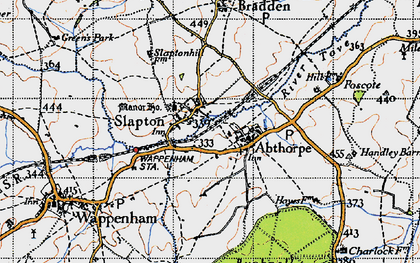 Old map of Abthorpe in 1946
