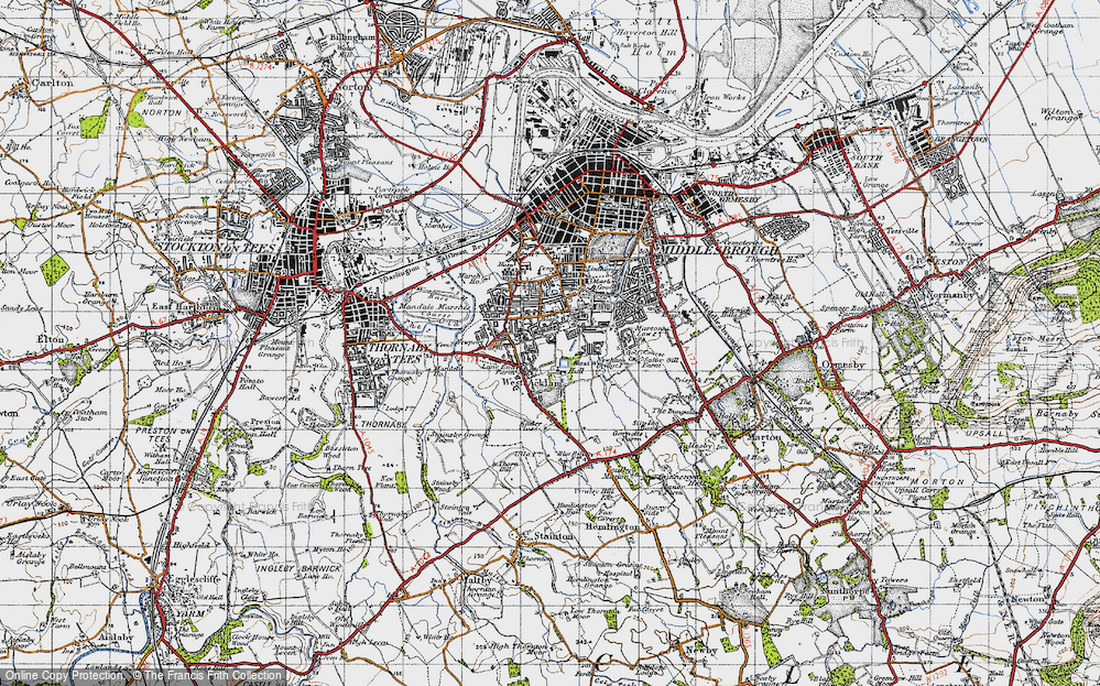 Old Map of Acklam, 1947 in 1947