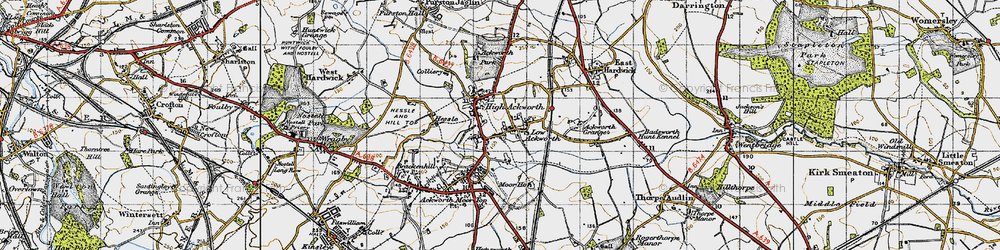 Old map of Ackworth Grange in 1947
