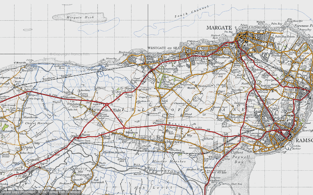 Old Map of Historic Map covering Alland Grange in 1947