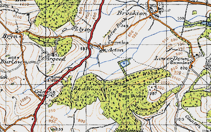 Old map of Acton in 1947
