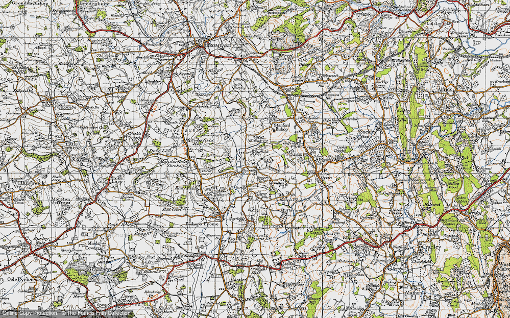 Old Map of Acton Beauchamp, 1947 in 1947