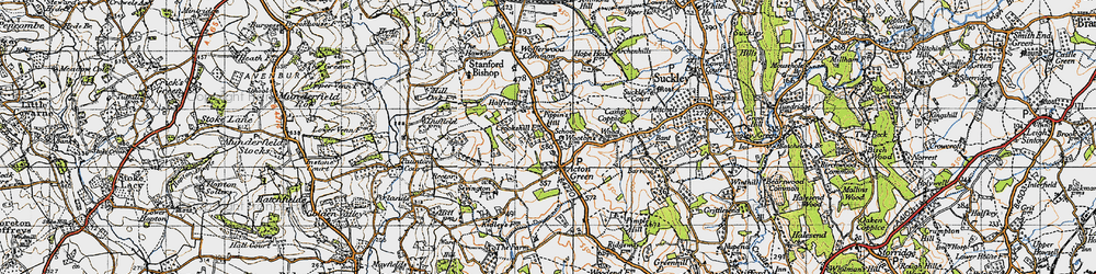 Old map of Acton Green in 1947