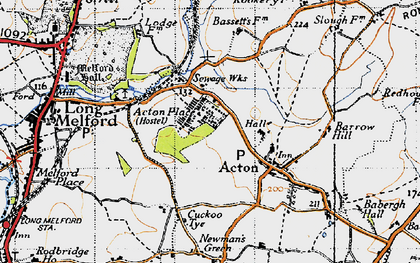 Old map of Acton Place in 1946