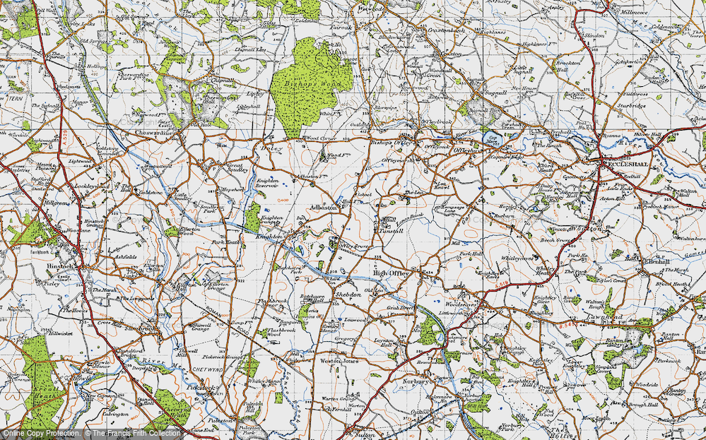 Old Map of Adbaston, 1946 in 1946