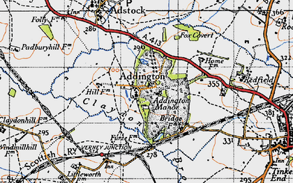 Old map of Addington Manor in 1946