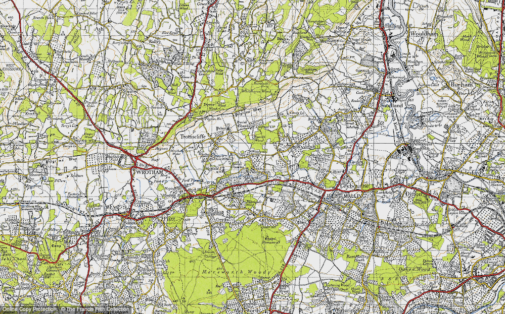 Old Map of Addington, 1946 in 1946