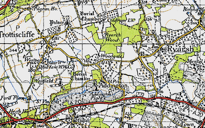 Old map of Addington in 1946