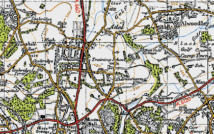 Old map of Adel in 1947