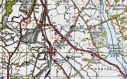 Old map of Adlington in 1947